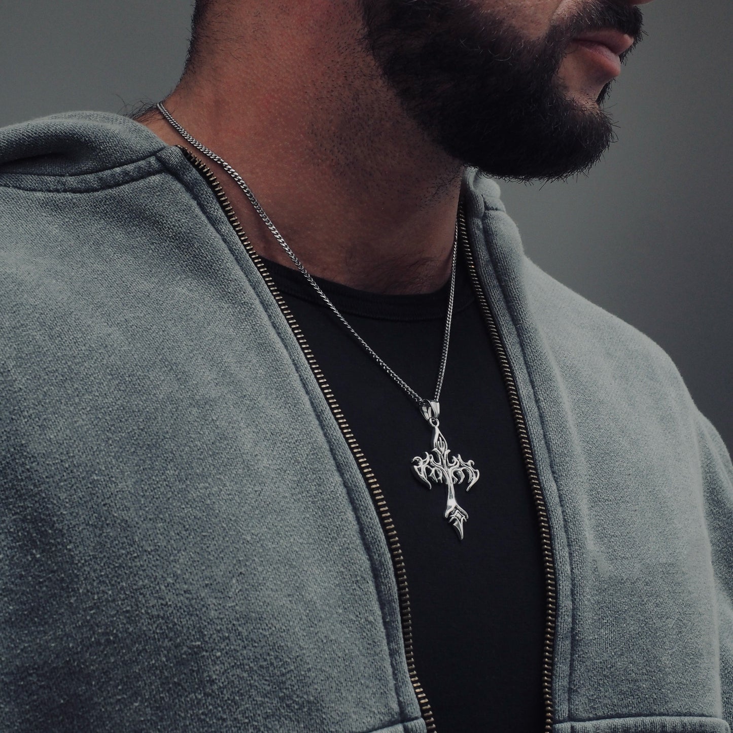 Neck pendant «INFERNO CROSS»