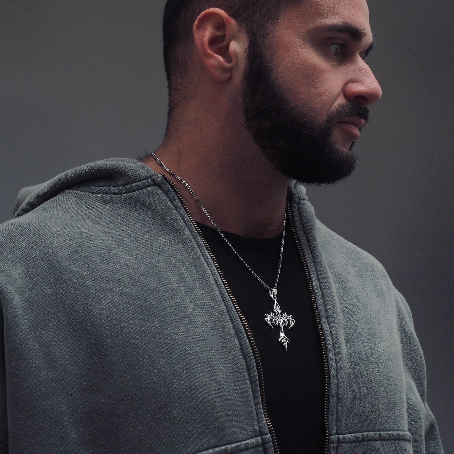 Neck pendant «INFERNO CROSS»