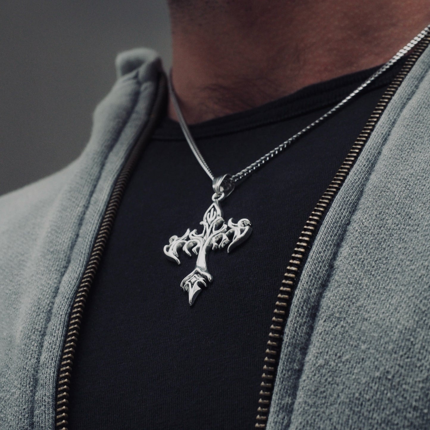 Neck pendant «INFERNO CROSS»