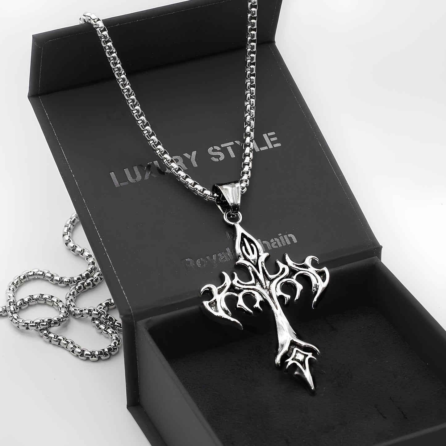 Neck pendant «INFERNO CROSS»