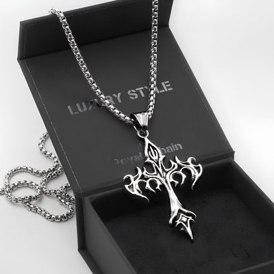 Neck pendant «INFERNO CROSS»
