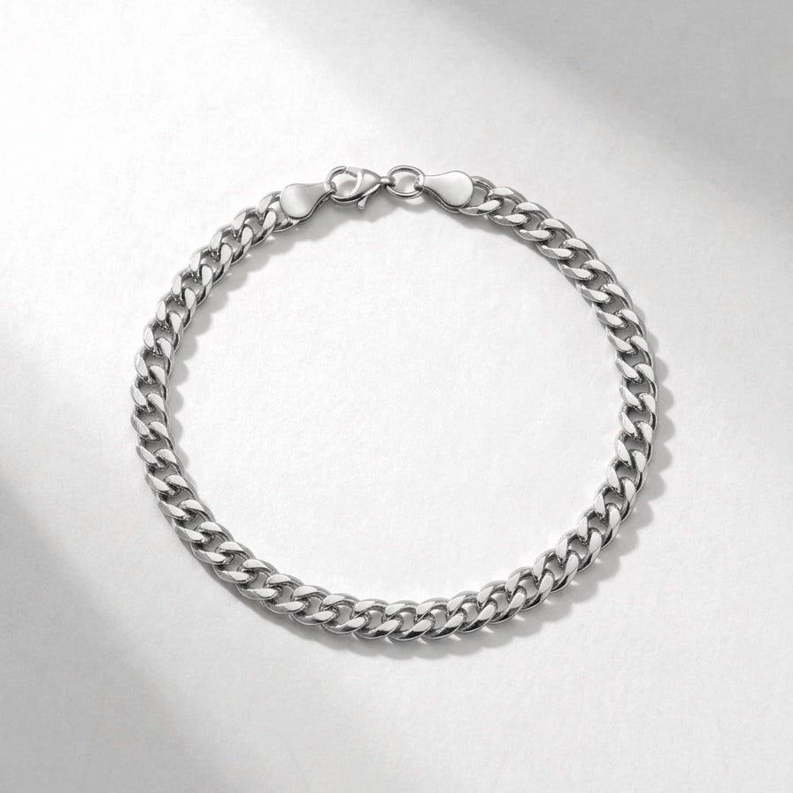Hand bracelet silver «CARAPACE»