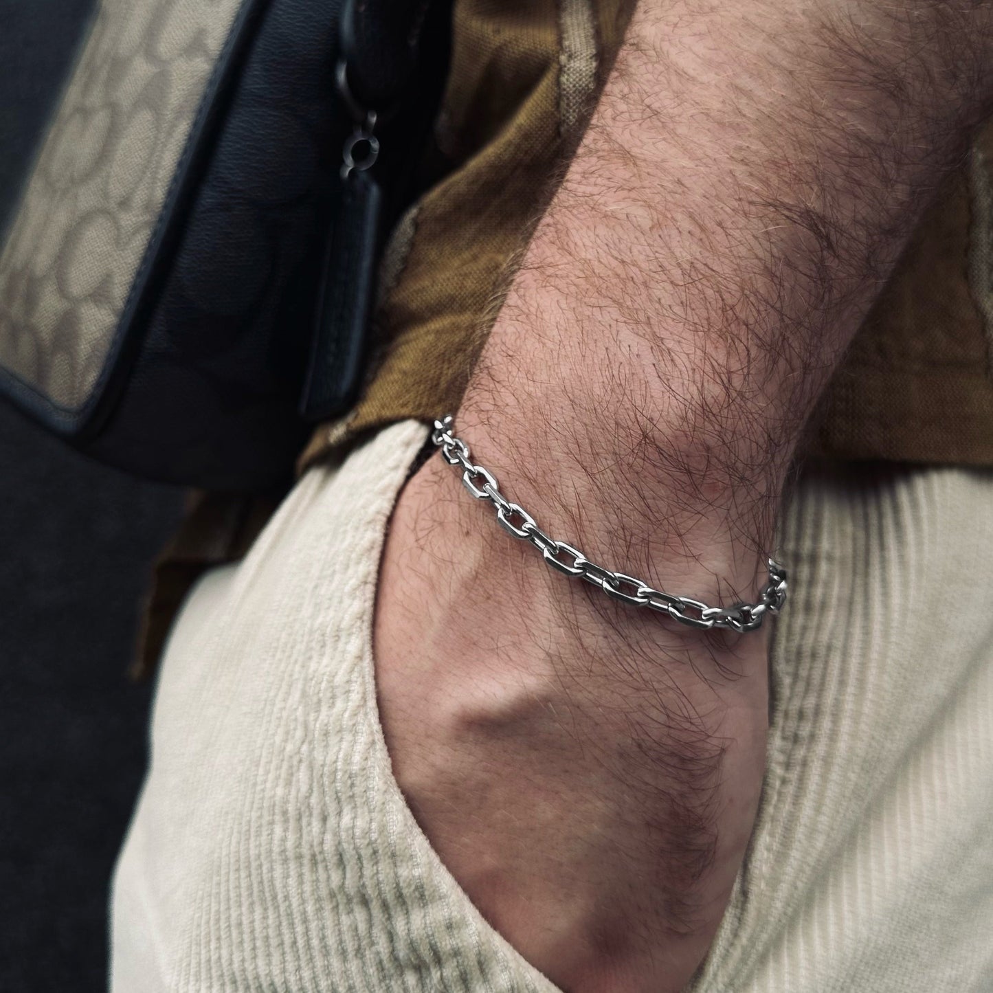 Hand bracelet silver «ANCHORLET»