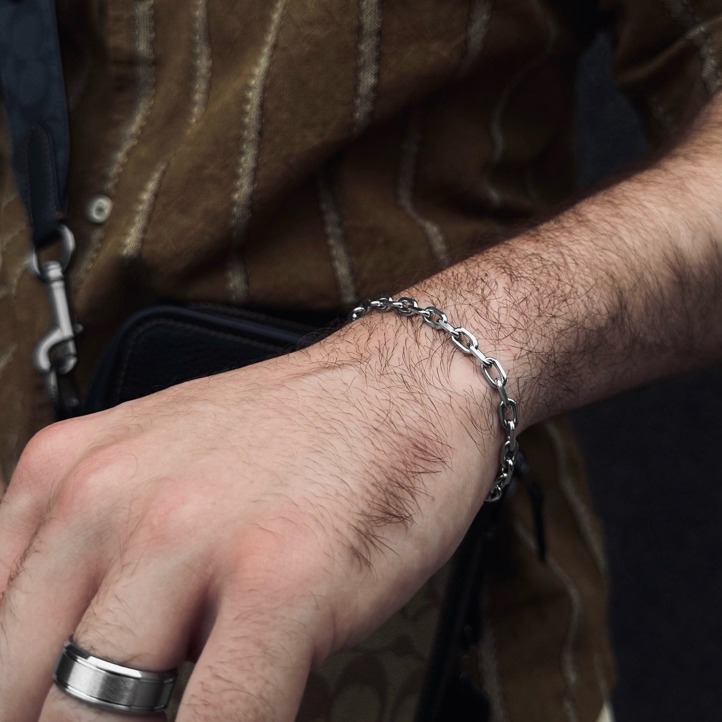 Hand bracelet silver «ANCHORLET»