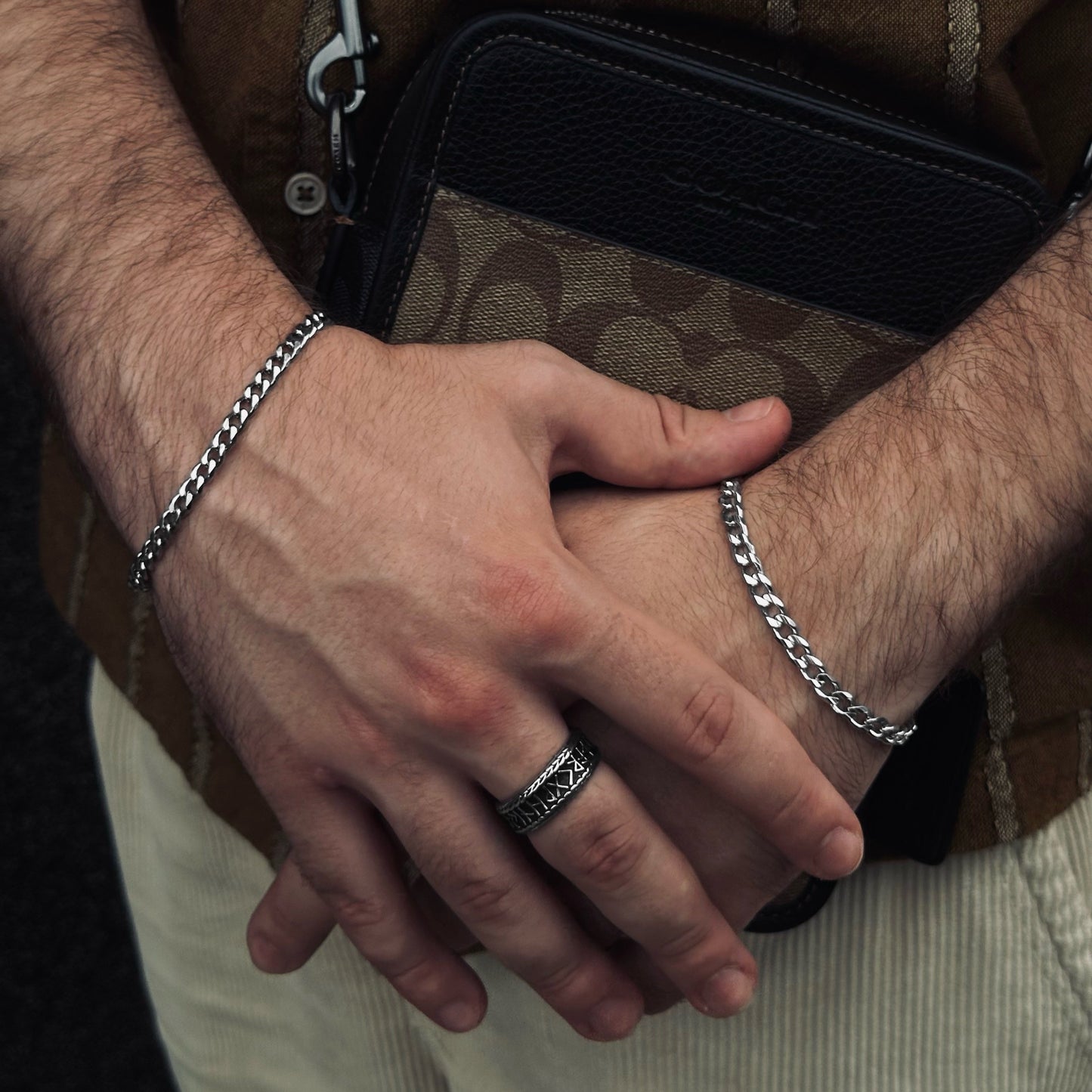 Hand bracelet silver «MINIMALISM»